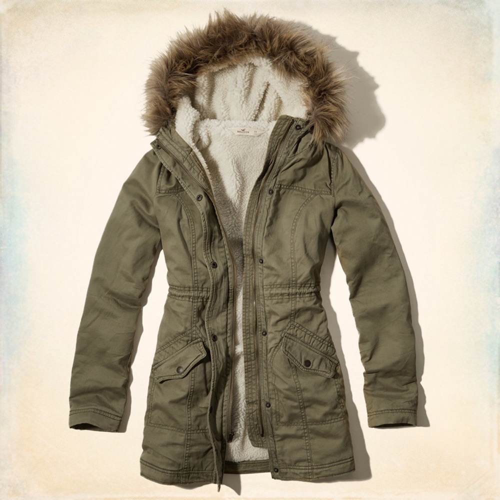 Hollister Army Green Jacket